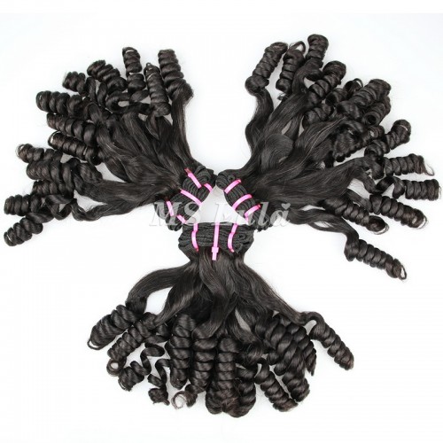 Double Drawn Flower Curly Virgin Human Hair Bundles With 4x4 Lace Closure | Human Hair Wig | Lace Front